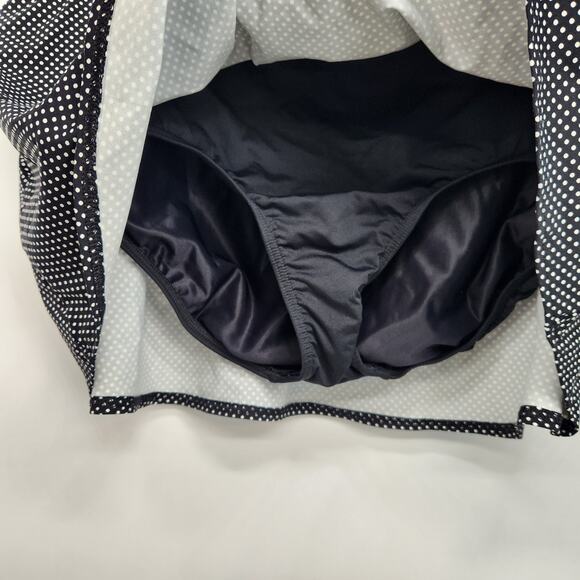 Lands' End Black White Polka Dot Swim Bottoms Plus Skirt Women's 20W - Picture 4 of 6